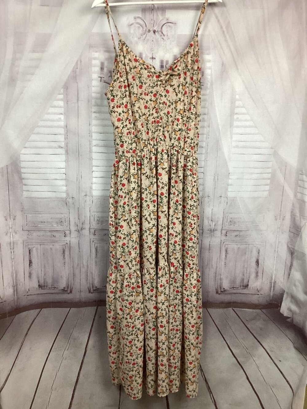 Ninexis Cream Floral Prairie Dress Maxi M